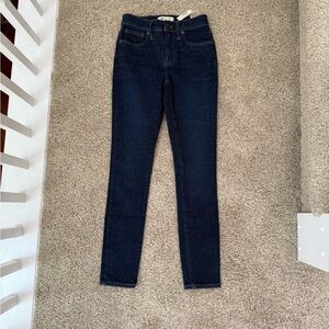 NWT Madewell Mid Rise Dark Skinny Jeans Size 24